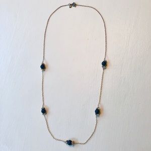 J Crew Black Long Necklace
